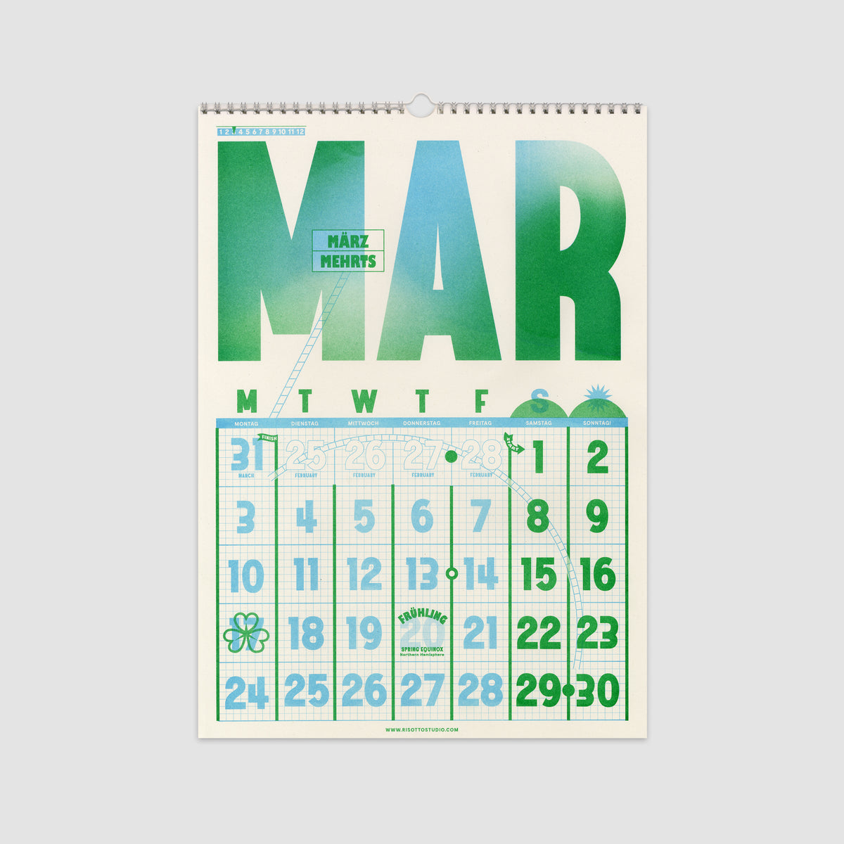A3 Wall Hanger - 2025 Risograph Calendar (Final Few)