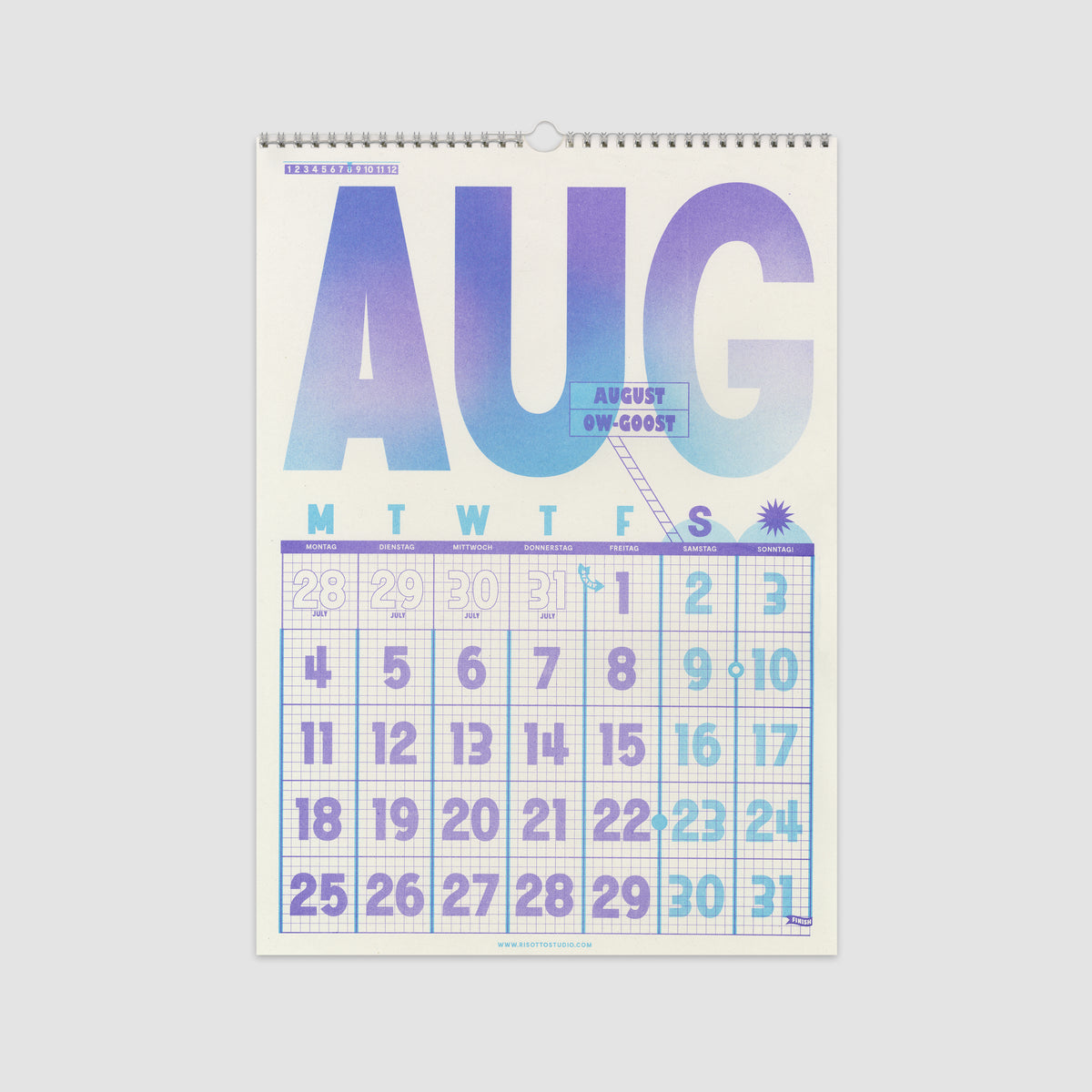 A3 Wall Hanger - 2025 Risograph Calendar (Final Few)