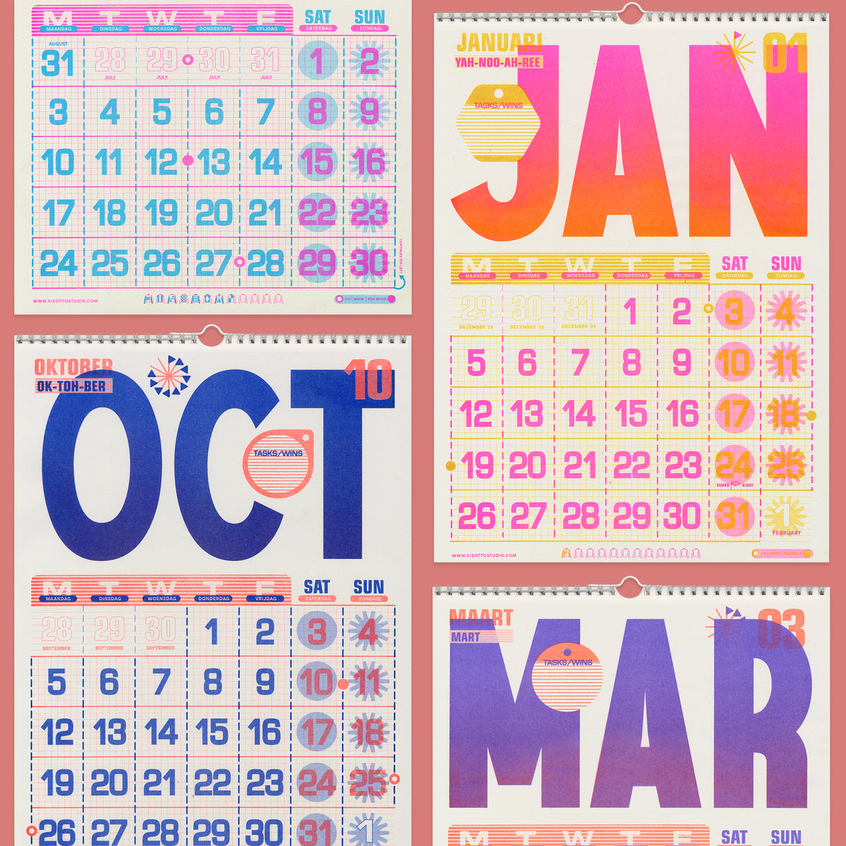 A3 Wall Hanger - 2026 Risograph Calendar