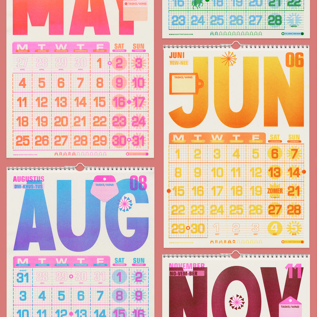 A3 Wall Hanger - 2026 Risograph Calendar