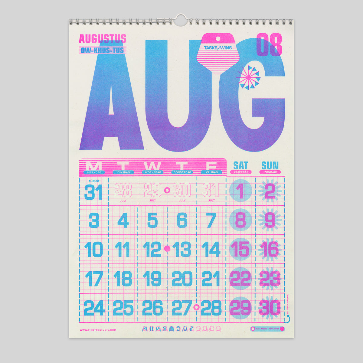 A3 Wall Hanger - 2026 Risograph Calendar