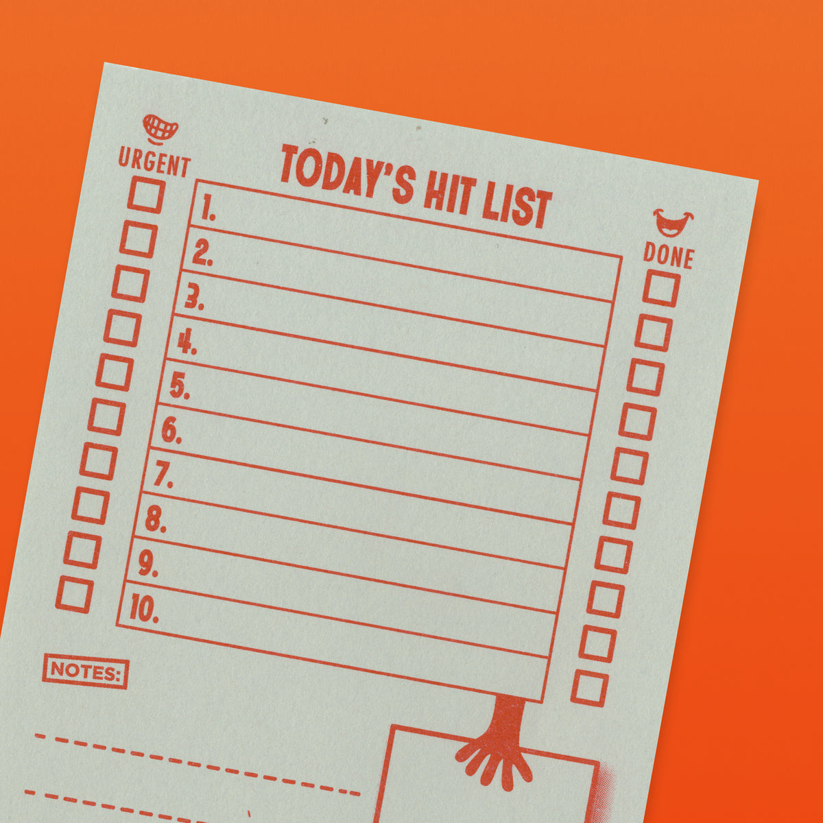 HIT LIST Double Decker: Grey - To Do List Notepad