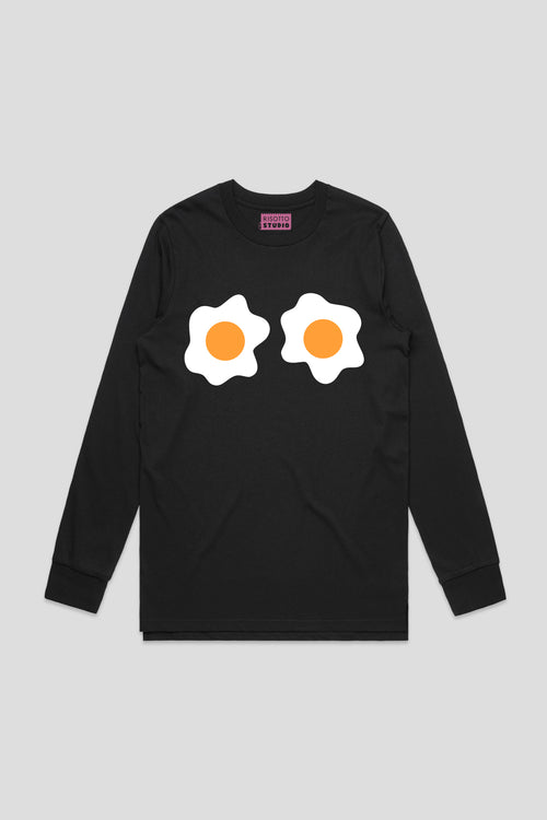 Eggs - Black Classic Long Sleeve Tee