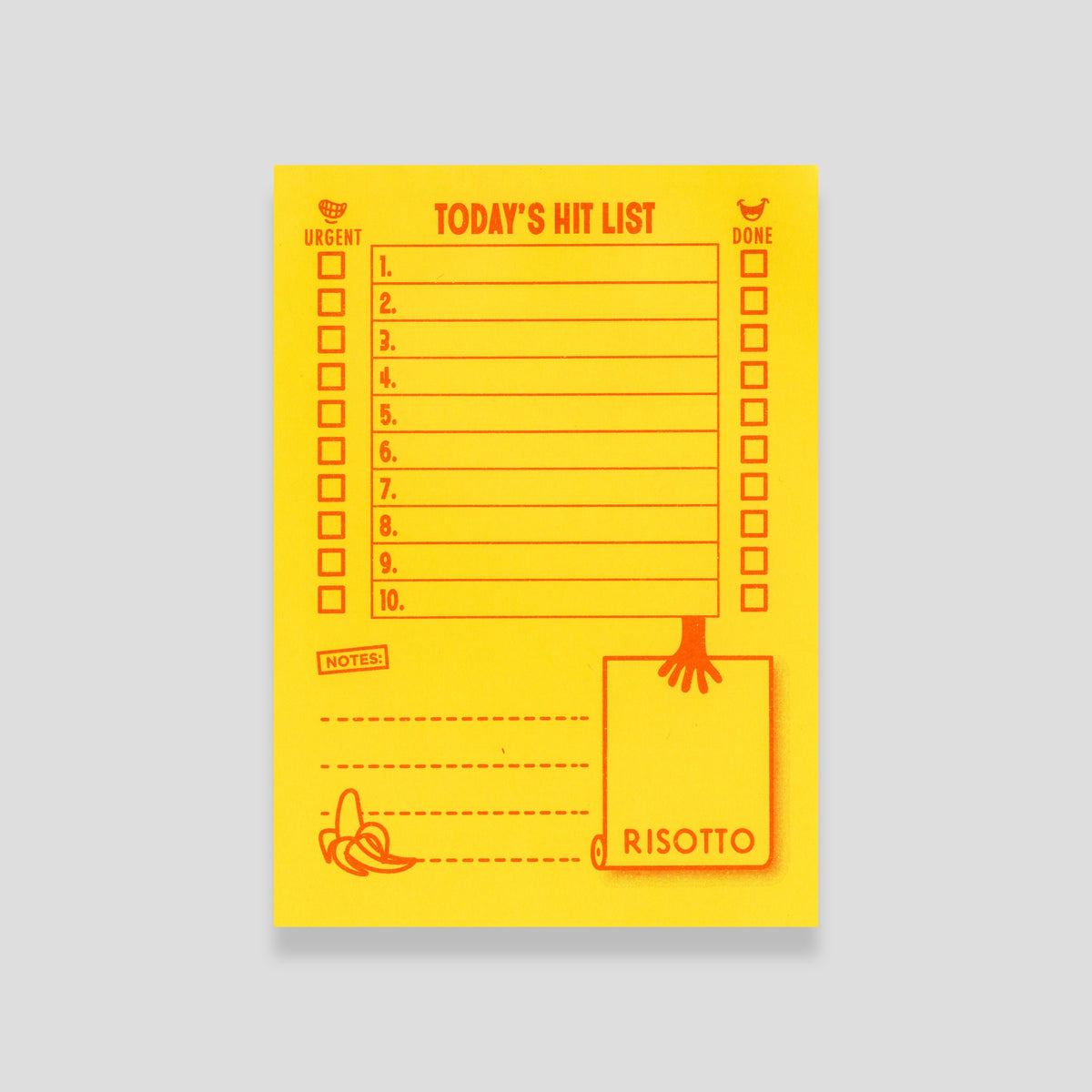 HIT LIST: Yellow - To Do List Notepad