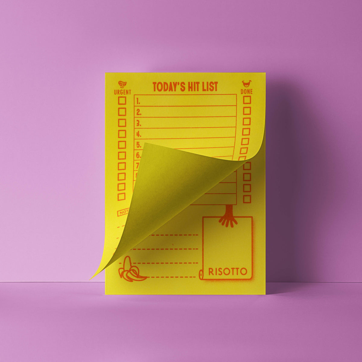 HIT LIST: Yellow - To Do List Notepad