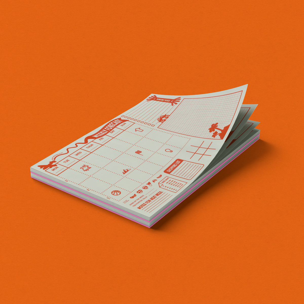 WEEKLY PLANNER: Grey - Giant A3 Desktop Notepad