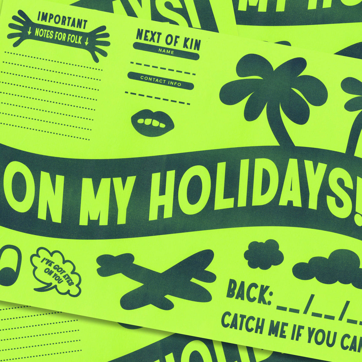 WEEKLY PLANNER: Blue & Green - Giant A3 Desktop Notepad