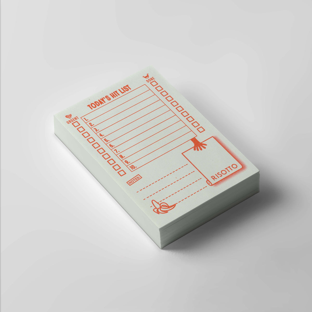 HIT LIST Double Decker: Grey - To Do List Notepad