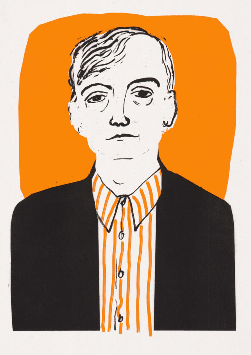 Riso Print by Risotto Studio printed on Cyclus paper using Orange, Black ink
