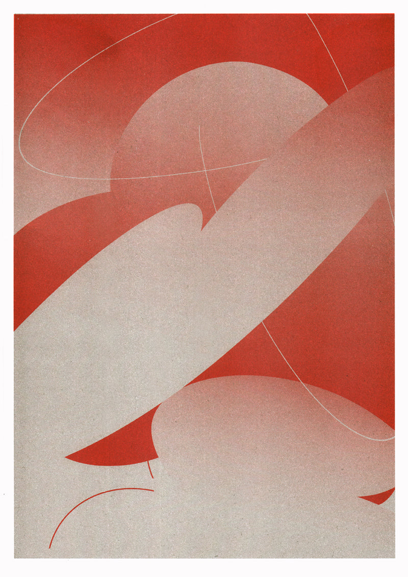 Riso Print by Adam Hunt printed on Cyclus Offset paper using Red, Black ink