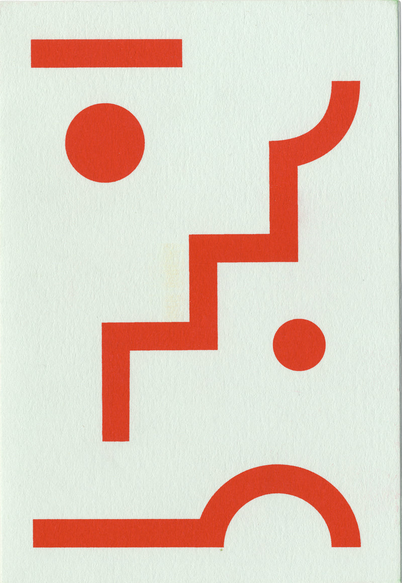 Deco - A6 Card and Envelope set Risograph Printed at Risotto Studio.