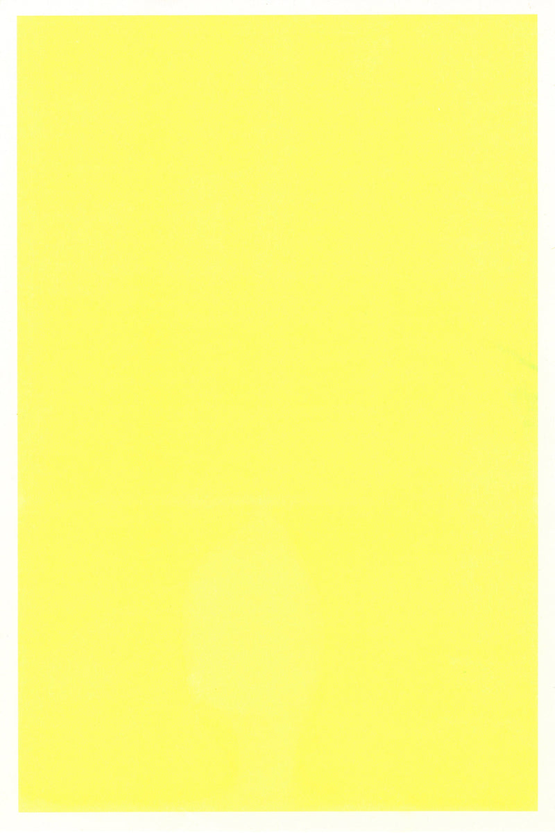 Full Ink Coverage Risography Print, Fluorescent Yellow Ink, on Context Natural (smooth paper)