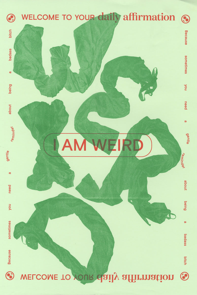 DAILY AFFIRMATION Poster printed at Risotto Studio