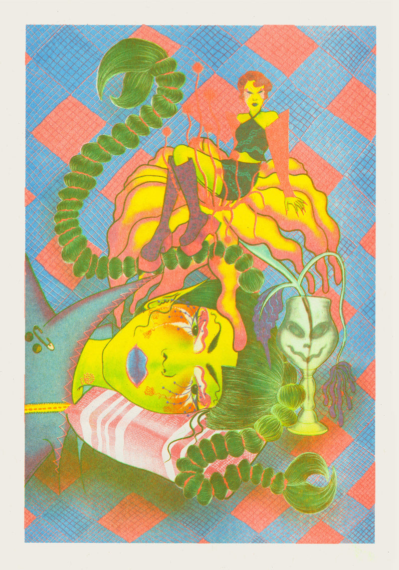 Risograph Artwork for RISOTTO’s Print Subscription, by Alienpang