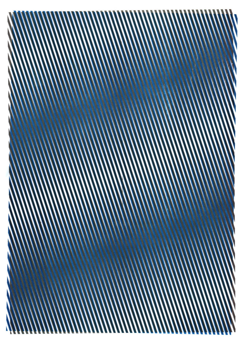 Riso Print by Melissa Gordon printed on Pro White paper using Medium Blue, Black ink