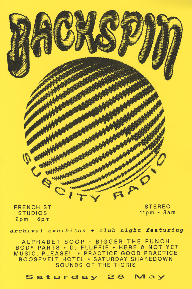 SUBCITY RADIO Poster printed at Risotto Studio