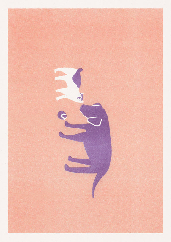 Riso Print by Lizzie Abernethy printed on Cyclus Offset paper using Lilac, Orange ink