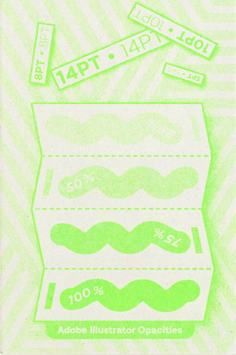 Fluro Green 802U Ink Swatch in four opacities (25,50,75,100%), on Cont ...