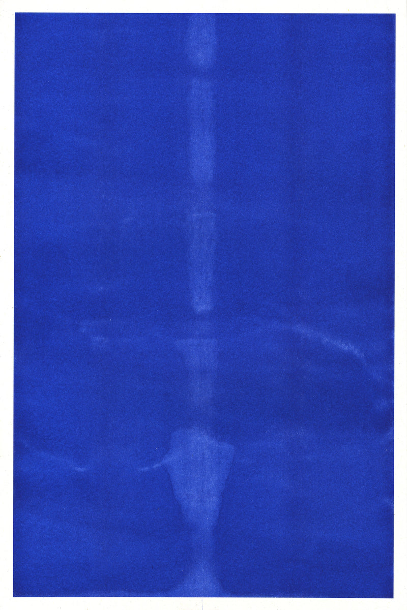 Full Ink Coverage Risography Print, Medium Blue Ink, on Context Natural (smooth paper)