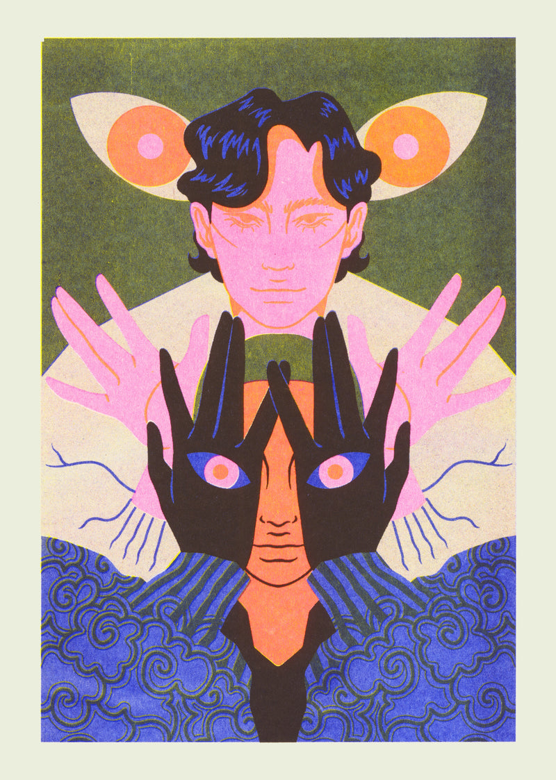 Risograph Artwork for RISOTTO’s Print Subscription, by Lucie Louxor