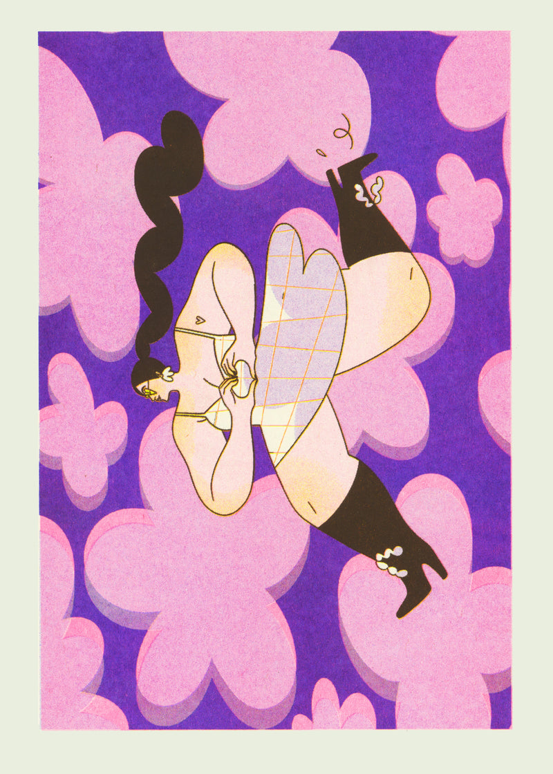 Risograph Artwork for RISOTTO’s Print Subscription, by Lucy Macaroni