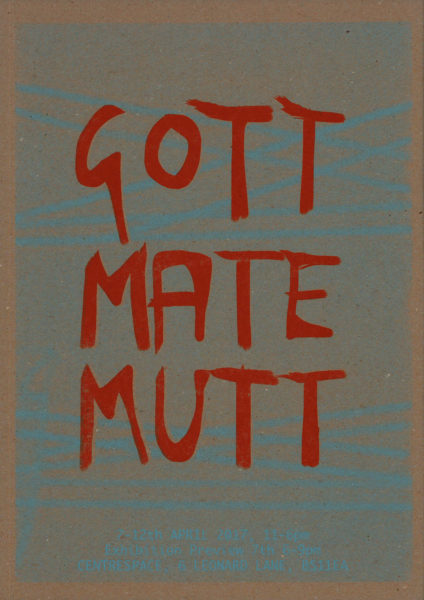Riso Print by Jack Friswell printed on Cairn Eco Kraft paper using Bright Red, Aqua Blue ink