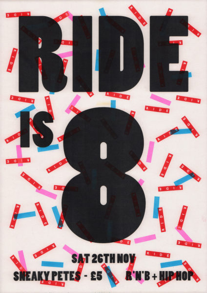Riso Print by Gabriella Marcella printed on Cyclus paper using Black, Bright Red, Aqua Blue, Fluorescent pink ink
