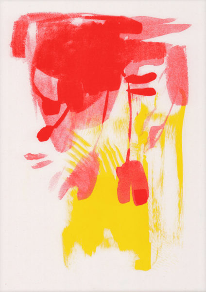 Riso Print by Pica Studio printed on Cyclus paper using Yellow, Bright Red ink