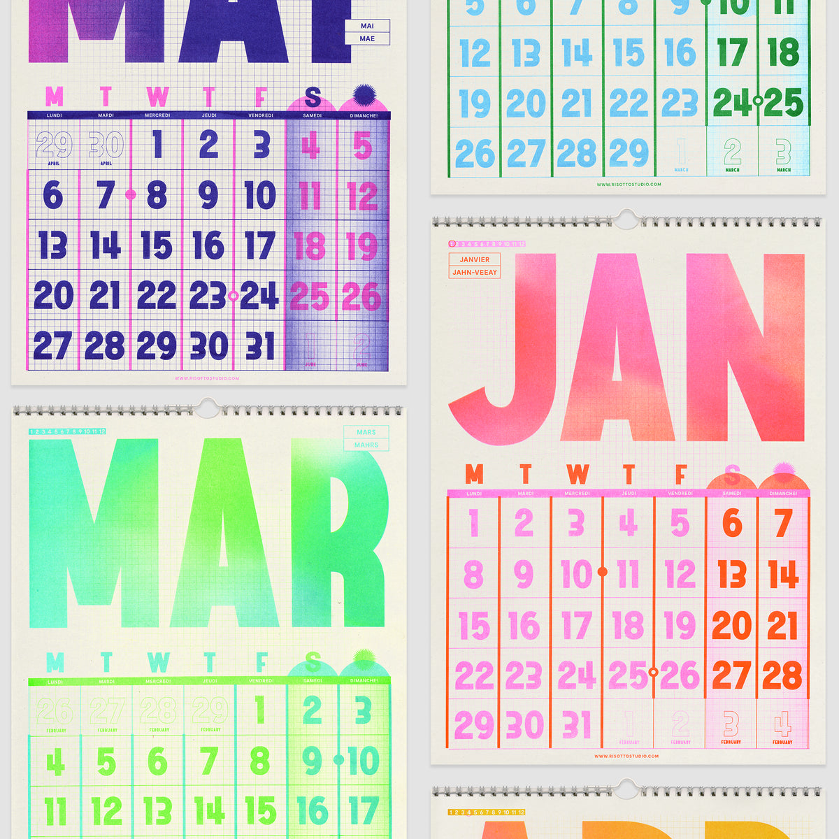 A3 Wall Hanger - 2024 Risograph Calendar
