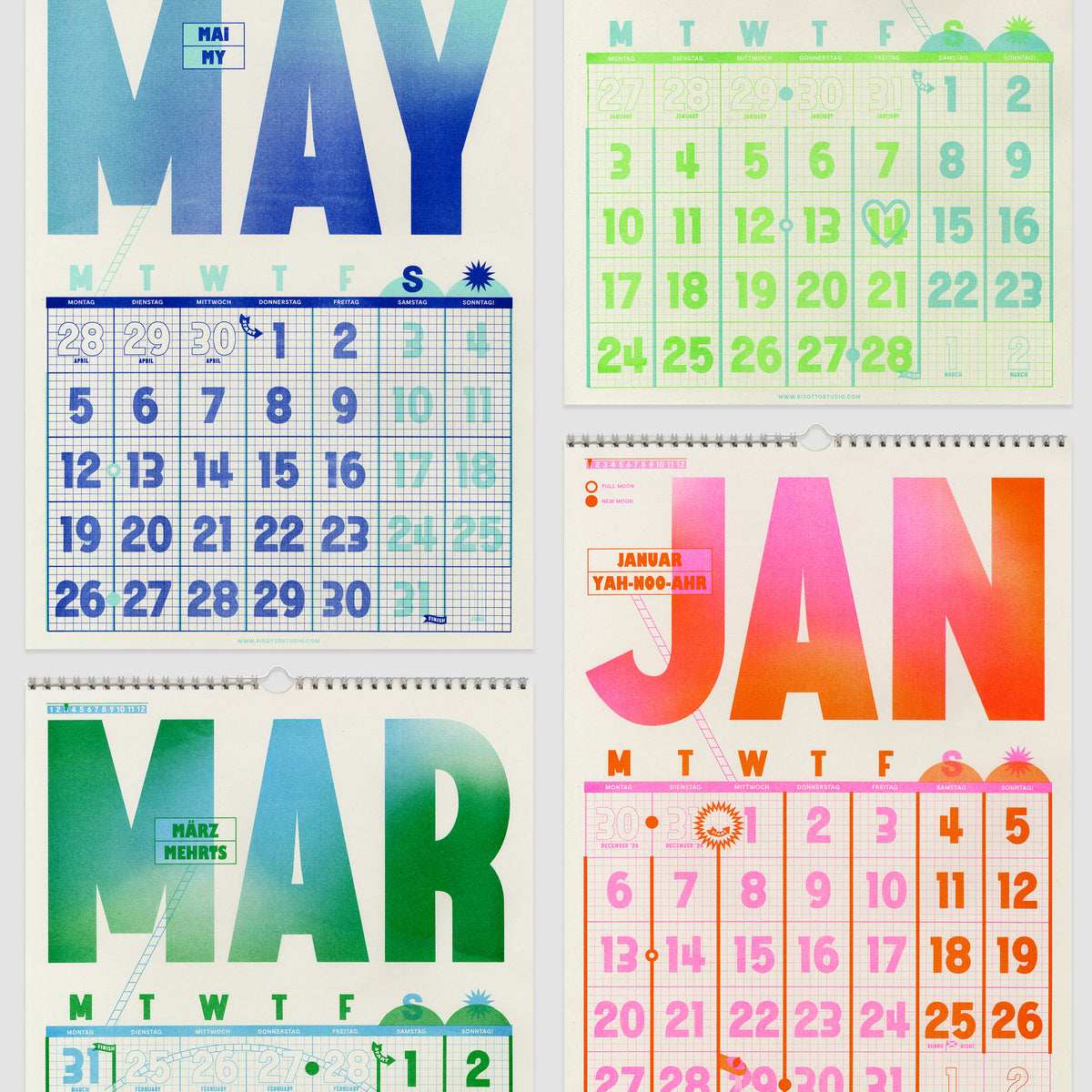 A3 Wall Hanger - 2025 Risograph Calendar