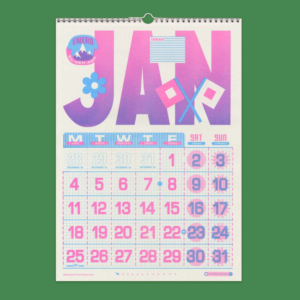 A3 Wall Hanger - 2027 Risograph Calendar