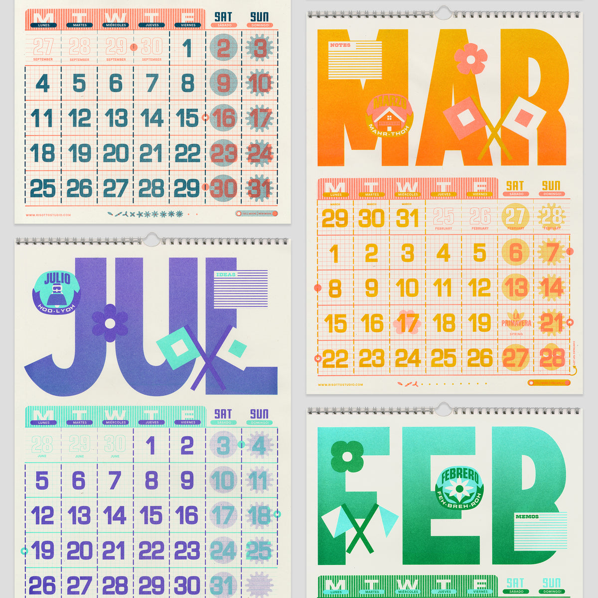 A3 Wall Hanger - 2027 Risograph Calendar
