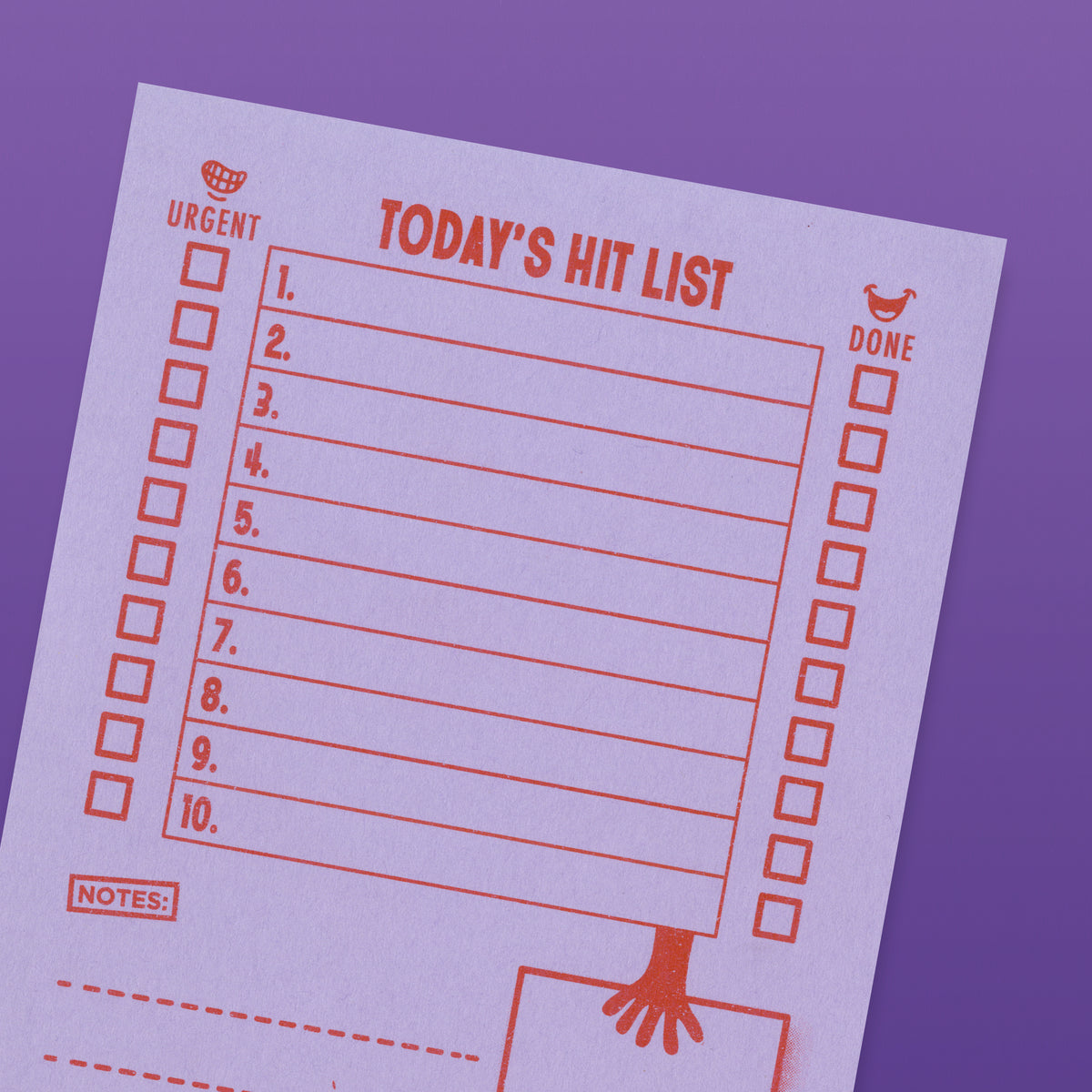 HIT LIST Double Decker: Lilac - To Do List Notepad