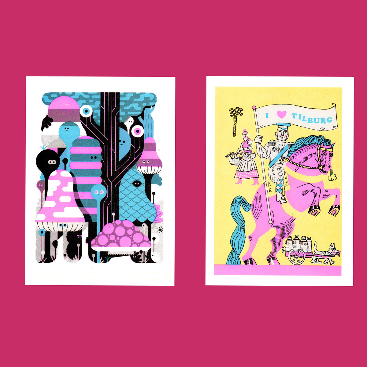 Risograph Postcard Set: Tilburg - No. 7, RISO CLUB Back Issue