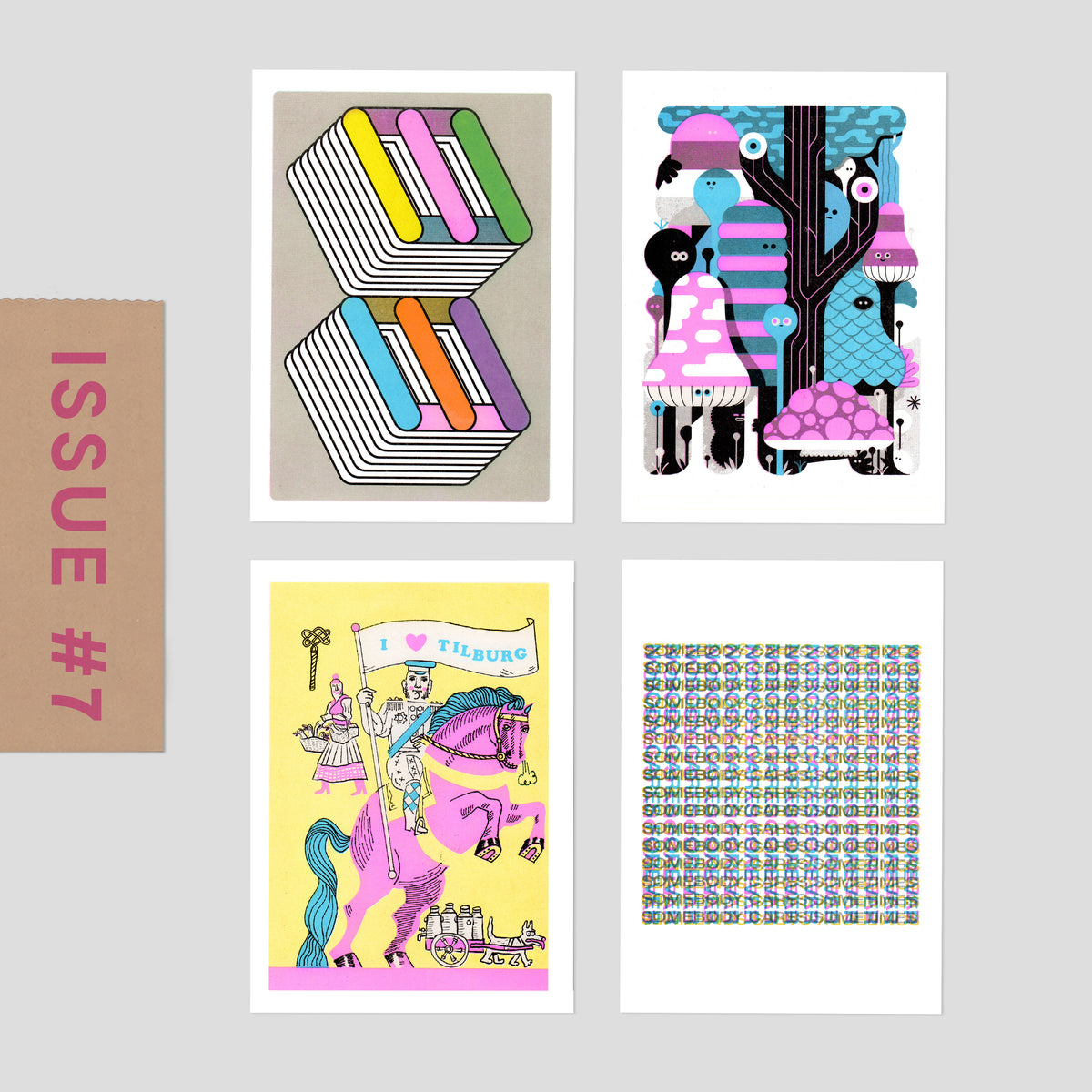 Risograph Postcard Set: Tilburg - No. 7, RISO CLUB Back Issue