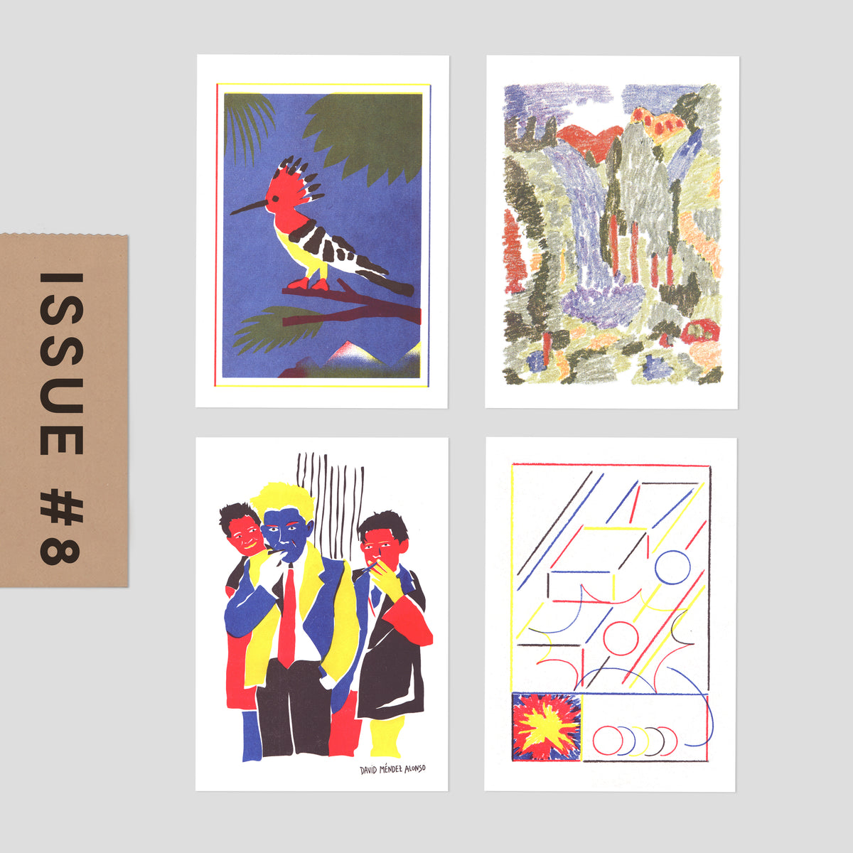 Risograph Postcard Set: Barcelona - No. 8, RISO CLUB Back Issue