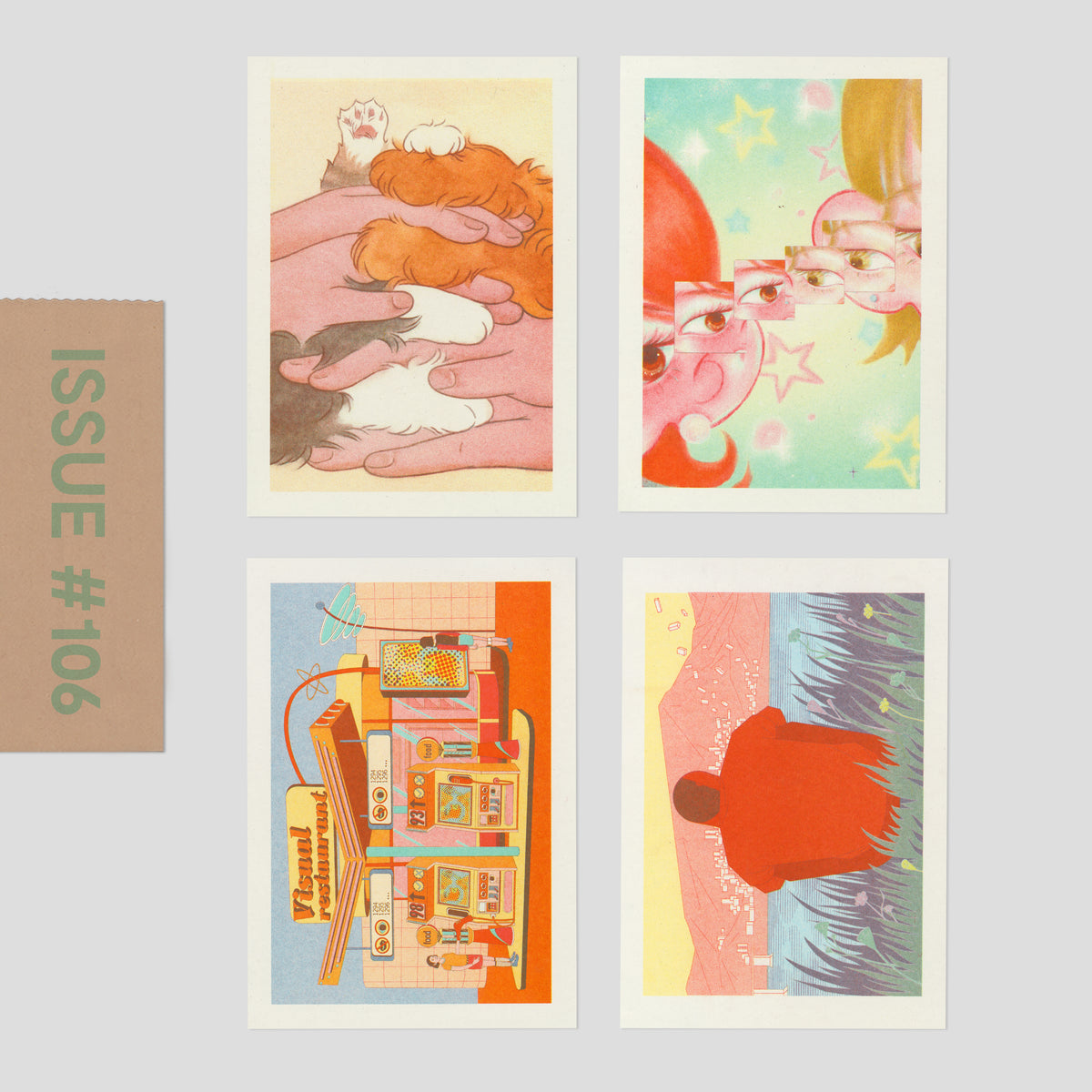 Risograph Postcard Set: Chongqing - No. 106, RISO CLUB Back Issue