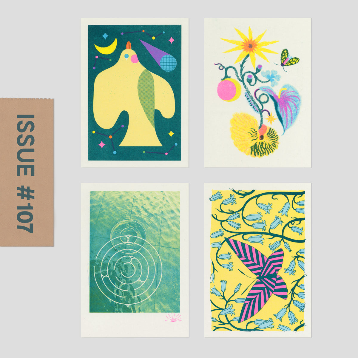 Risograph Postcard Set: Veneto - No. 107, RISO CLUB Back Issue