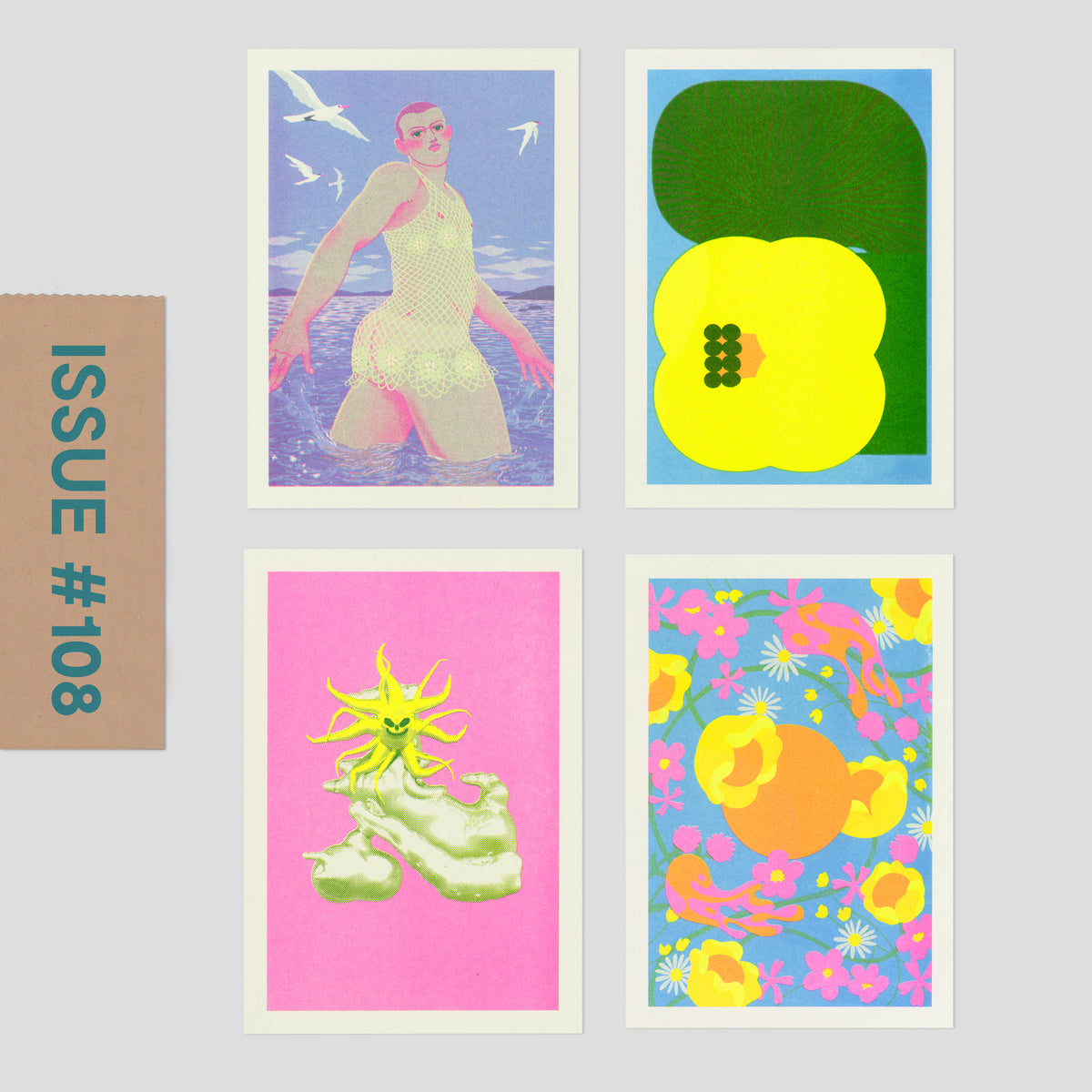 Risograph Postcard Set: Finland - No. 108, RISO CLUB Back Issue