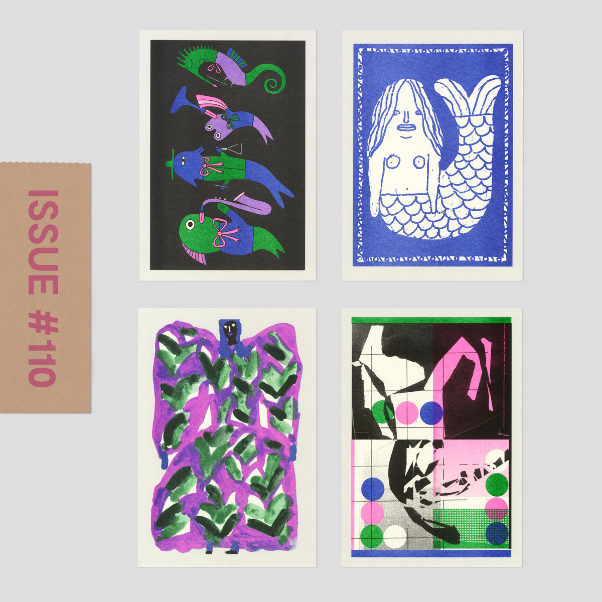 Risograph Postcard Set: Newcastle - No. 110, RISO CLUB Back Issue