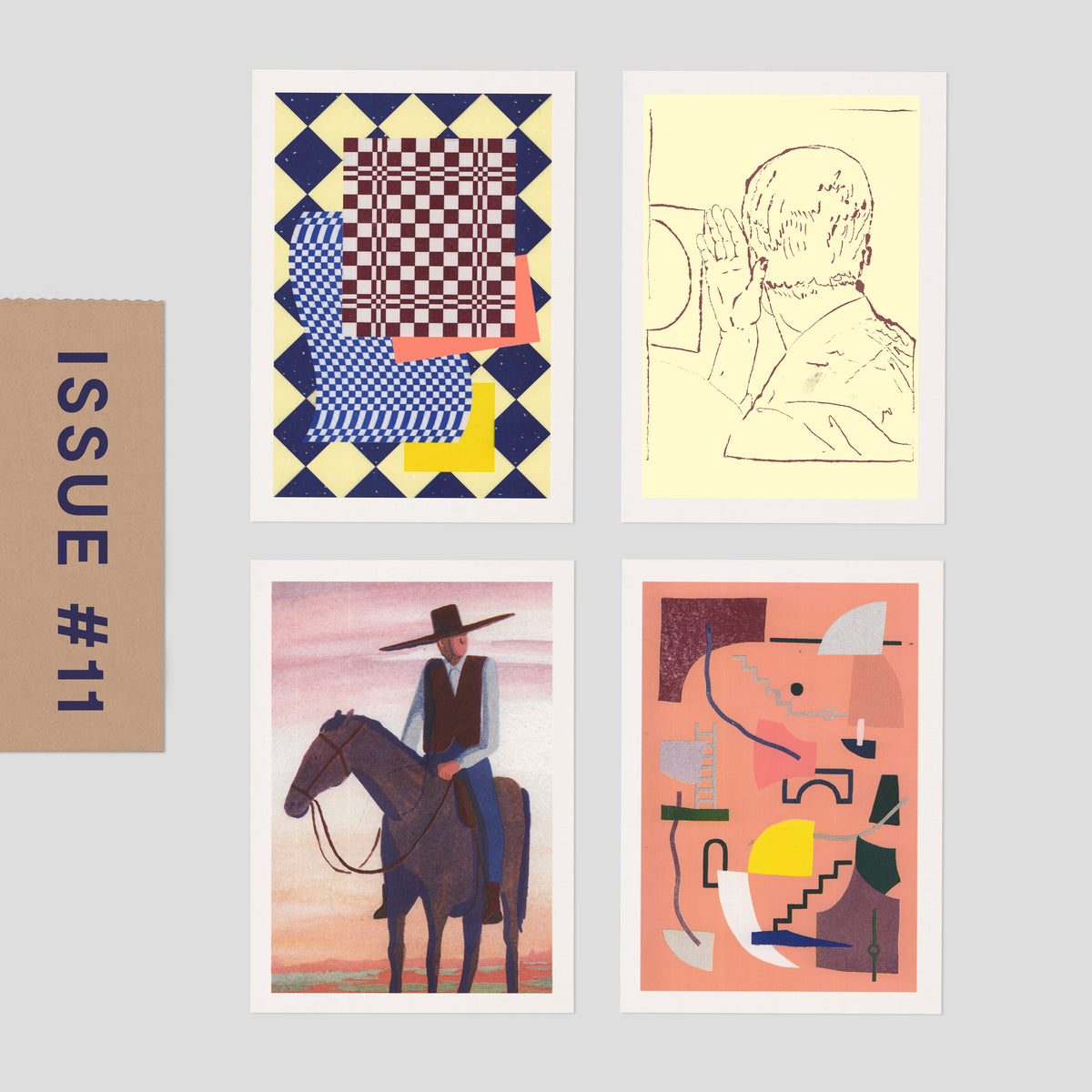 Risograph Postcard Set: Copenhagen - No. 11, RISO CLUB Back Issue