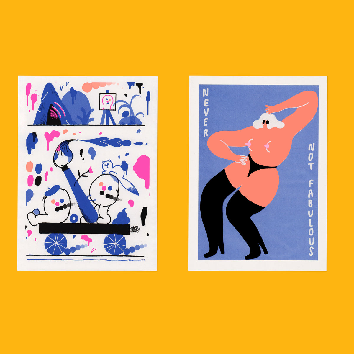 Risograph Postcard Set: Vilnuis - No. 12, RISO CLUB Back Issue