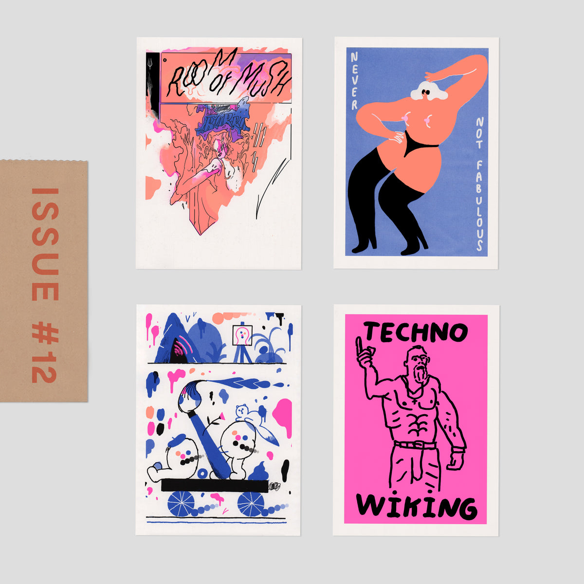 Risograph Postcard Set: Vilnuis - No. 12, RISO CLUB Back Issue