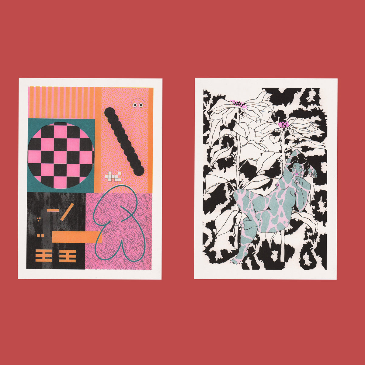 Risograph Postcard Set: Amsterdam - No. 17, RISO CLUB Back Issue