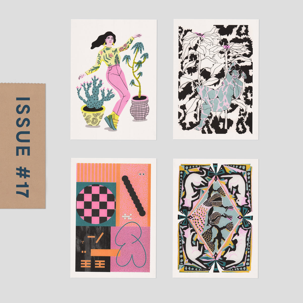 Risograph Postcard Set: Amsterdam - No. 17, RISO CLUB Back Issue