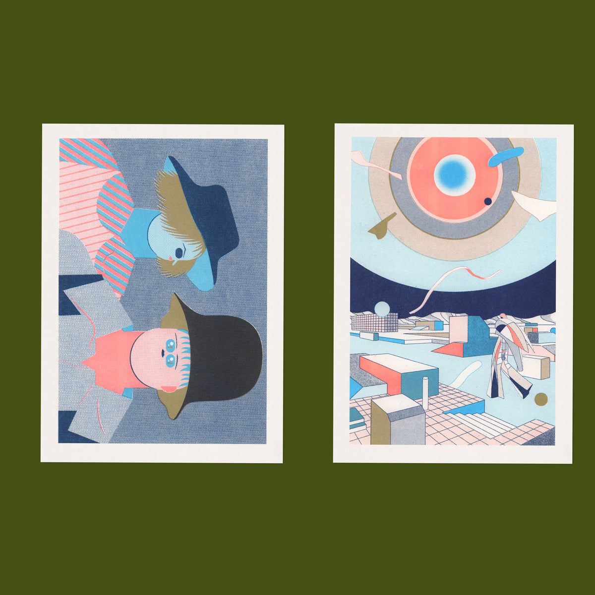 Risograph Postcard Set: Shanghai - No. 18, RISO CLUB Back Issue