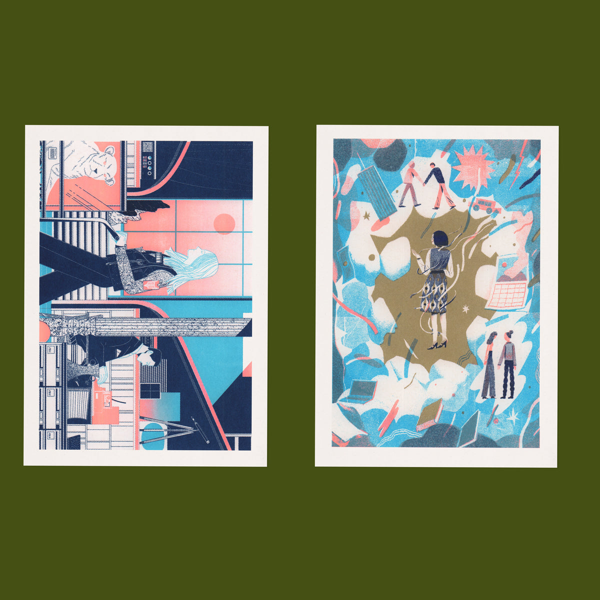 Risograph Postcard Set: Shanghai - No. 18, RISO CLUB Back Issue