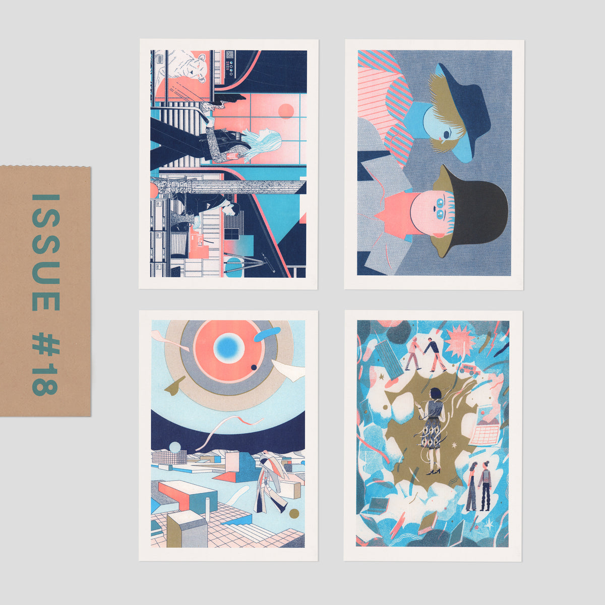 Risograph Postcard Set: Shanghai - No. 18, RISO CLUB Back Issue