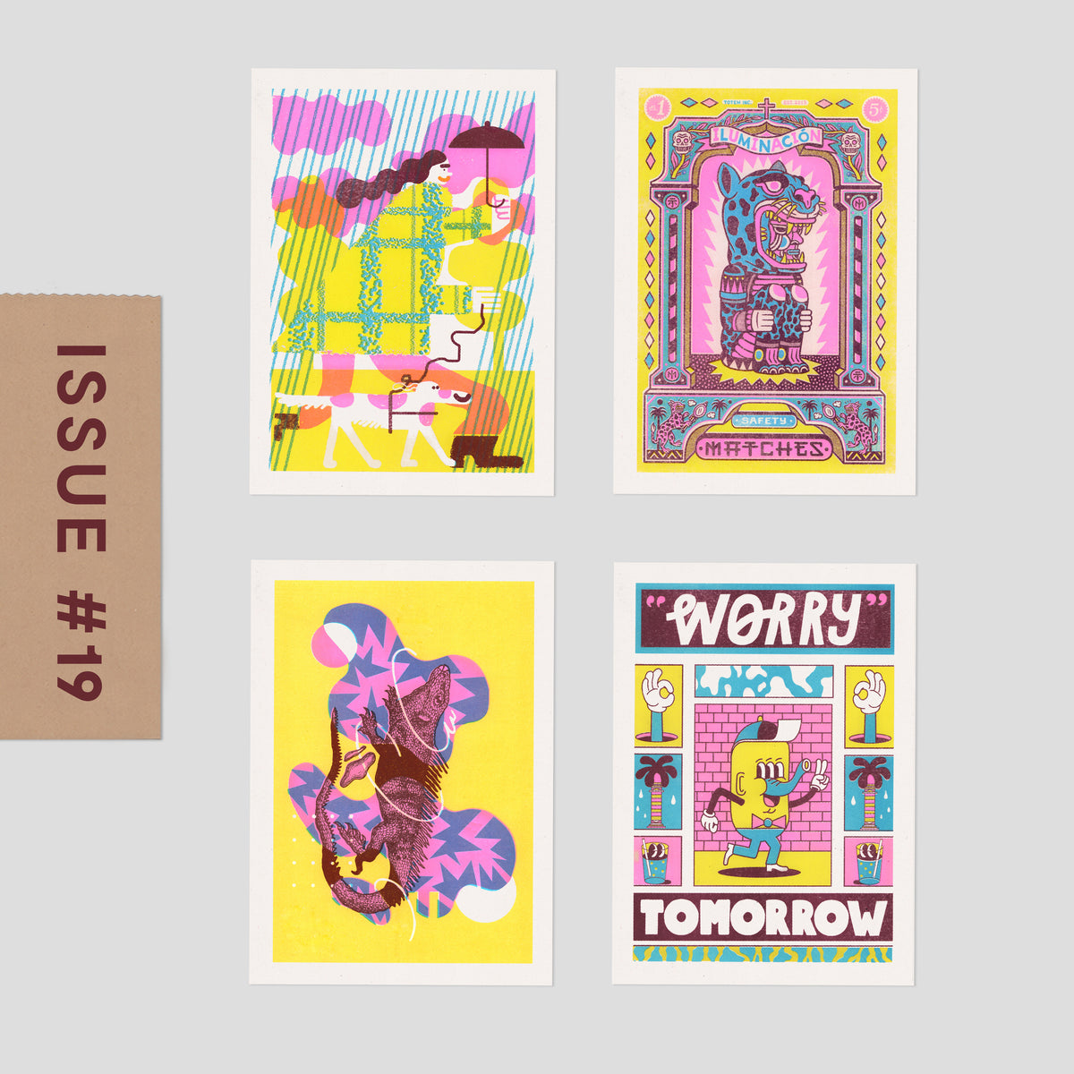 Risograph Postcard Set: Münster - No. 19, RISO CLUB Back Issue