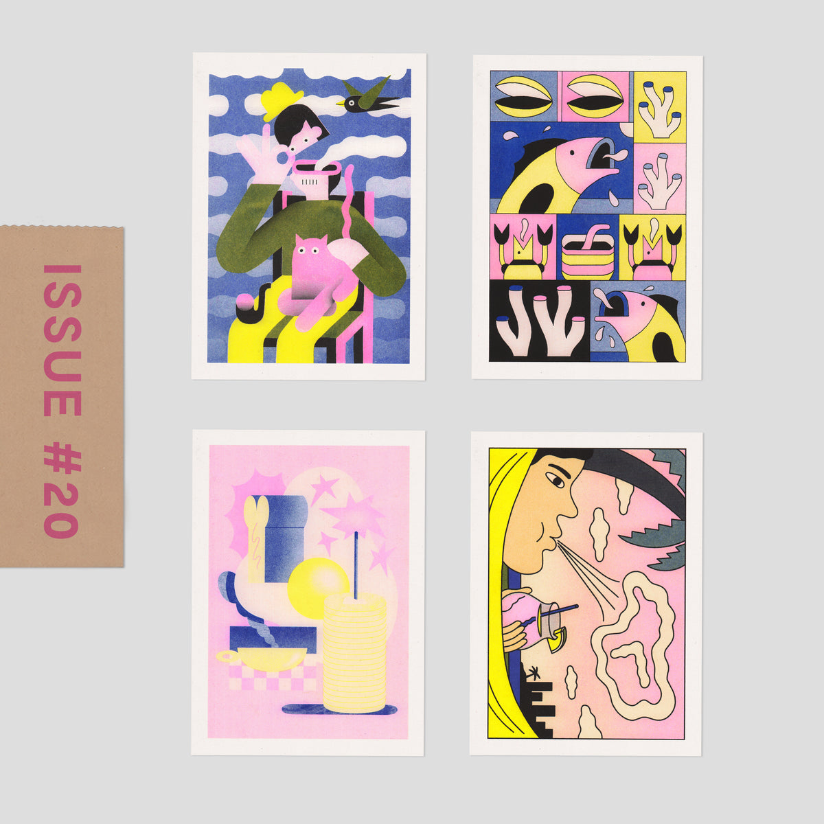 Risograph Postcard Set: Rotterdam - No. 20, RISO CLUB Back Issue